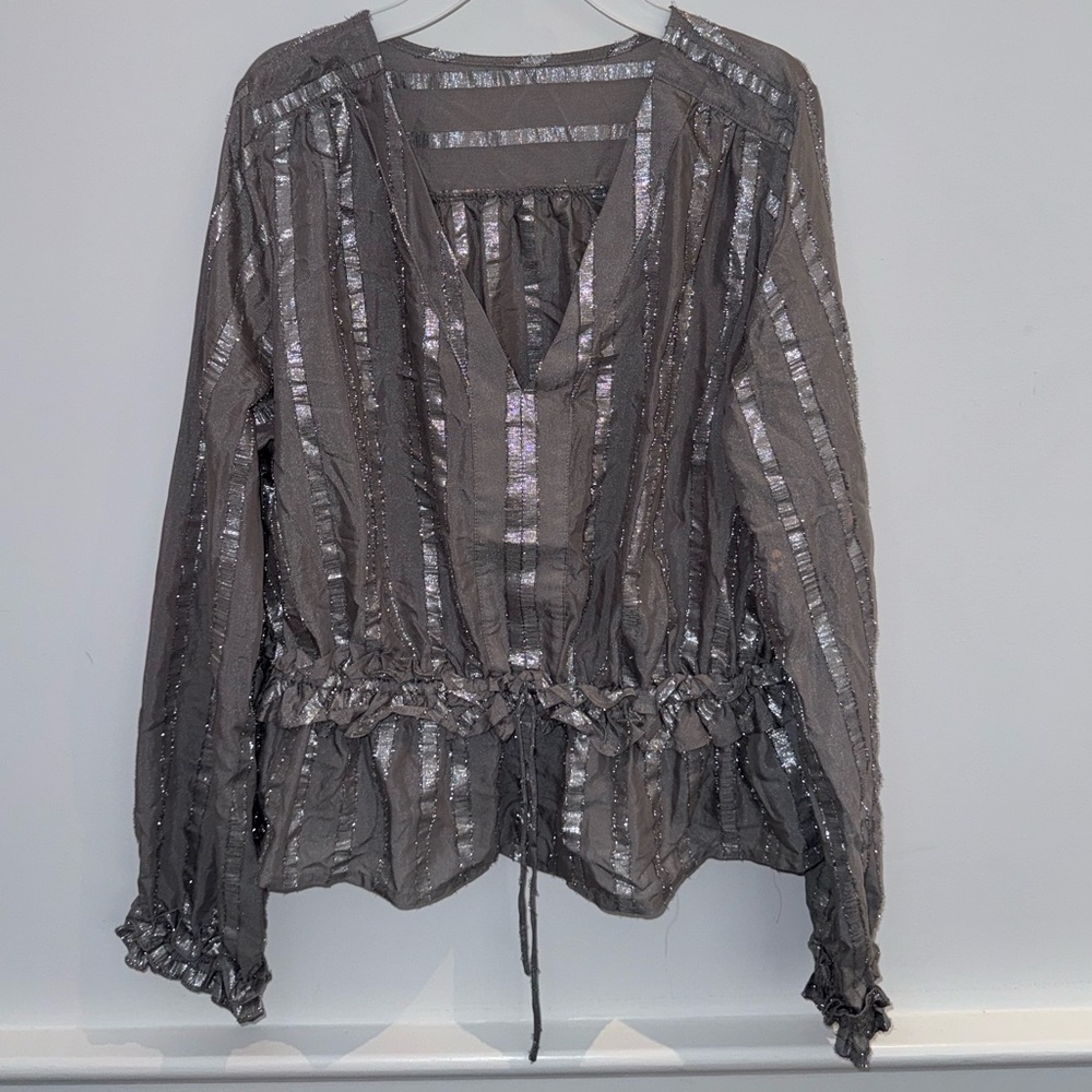 Chic Metallic Women's Blouse